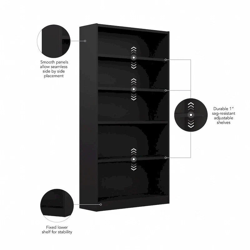 Bibliothèque haute à 5 étagères Universal de Bush Furniture