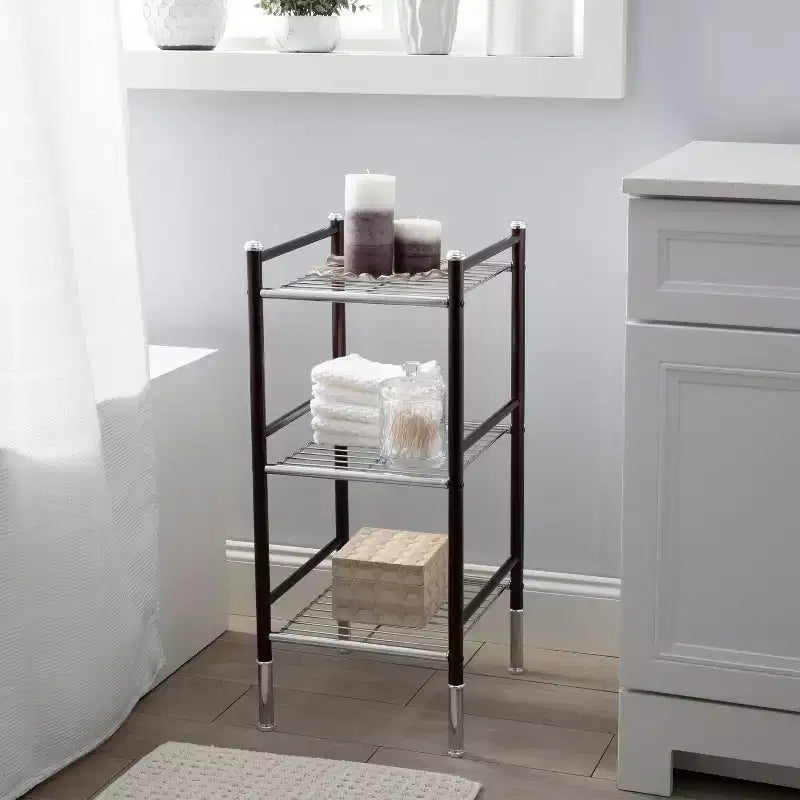 Tour de rangement à 3 niveaux noire