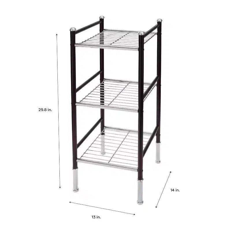 Tour de rangement à 3 niveaux noire