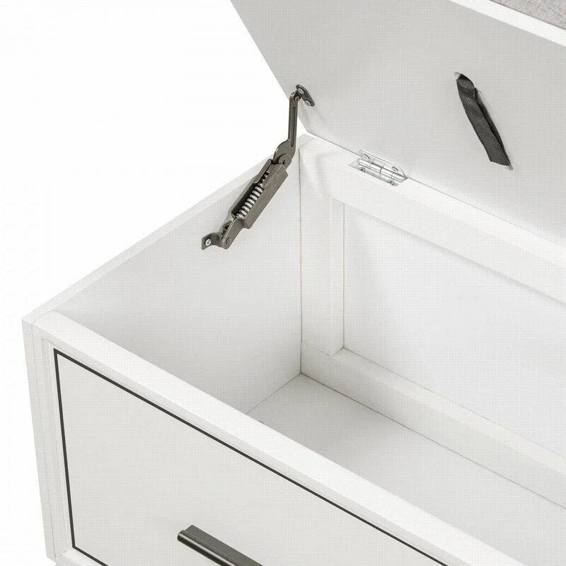 Banc à chaussures avec coussin amovible et rangement dissimulé pour l'entrée et le salon