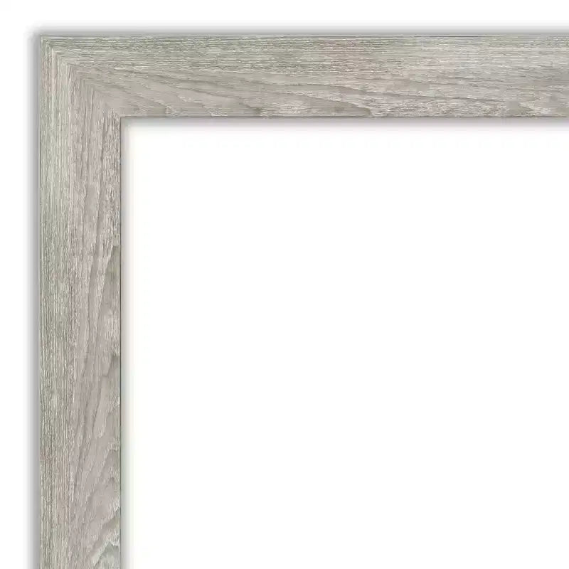 Miroir mural biseauté encadré gris colombe lavé, 24" x 30"