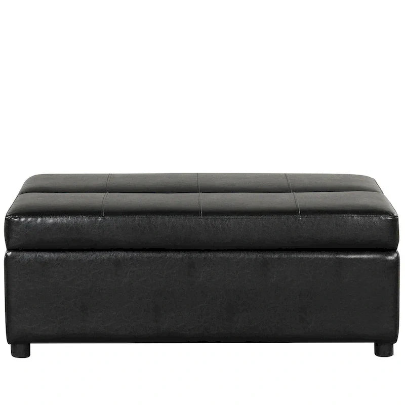 Lit d'appoint pliable ottoman convertible Twin Size avec matelas, canapé-lit rembourré en PU