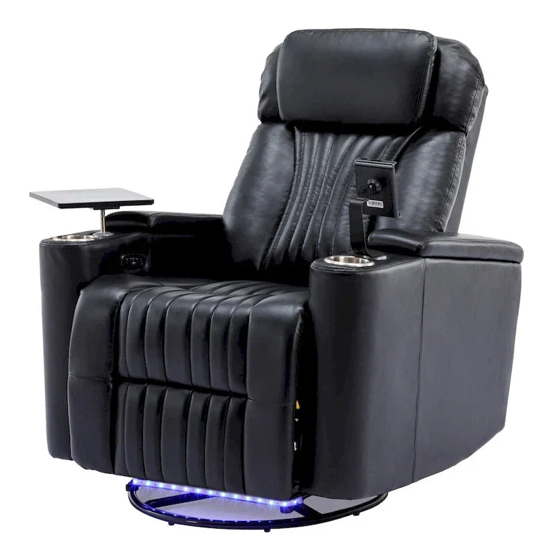 Fauteuil inclinable motorisé de cinéma maison multifonctionnel pivotant à 270°