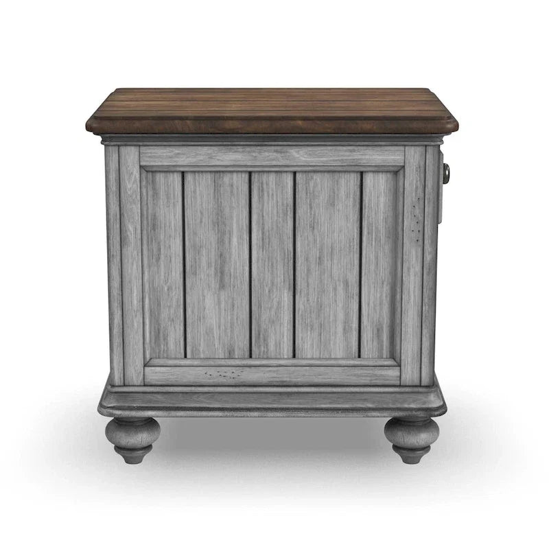 Table d'appoint Plymouth marron en bois par Flexsteel - 16 x 23 x 23