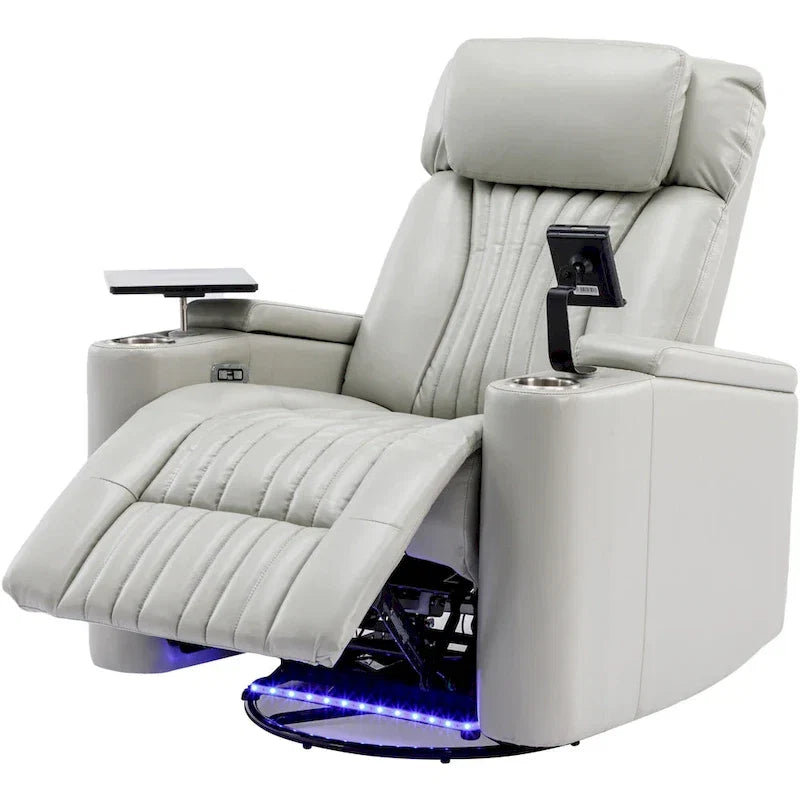 Fauteuil inclinable motorisé de cinéma maison multifonctionnel pivotant à 270°