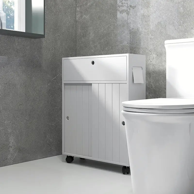 Petit meuble de rangement de salle de bain avec trous pour papier