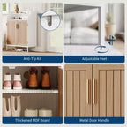 Meuble de rangement pour chaussures moderne 4 niveaux Organiseur en bois avec 3 étagères réglables, Meuble autonome pour couloir et entrée