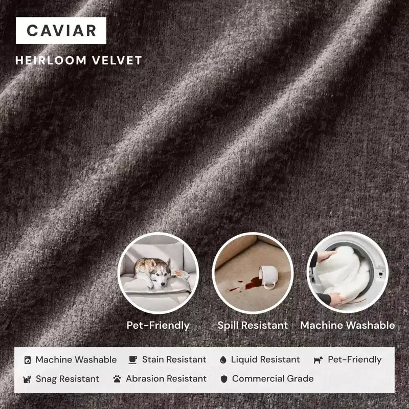 Canapé modulaire lavable 2 places + Pouf | Coussin d'assise et de dossier