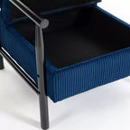 Fauteuil d'appoint rembourré Mid-Century Modern avec siège de rangement et oreiller