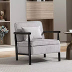 Fauteuil d'appoint rembourré Mid-Century Modern avec siège de rangement et oreiller