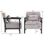 Fauteuil d'appoint rembourré Mid-Century Modern avec siège de rangement et oreiller
