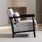 Fauteuil d'appoint rembourré Mid-Century Modern avec siège de rangement et oreiller