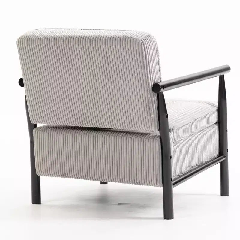 Fauteuil d'appoint rembourré Mid-Century Modern avec siège de rangement et oreiller