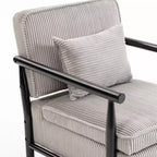 Fauteuil d'appoint rembourré Mid-Century Modern avec siège de rangement et oreiller