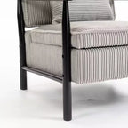 Fauteuil d'appoint rembourré Mid-Century Modern avec siège de rangement et oreiller