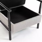 Fauteuil d'appoint rembourré Mid-Century Modern avec siège de rangement et oreiller