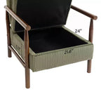Fauteuil d'appoint rembourré Mid-Century Modern avec siège de rangement et oreiller