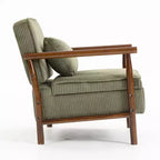 Fauteuil d'appoint rembourré Mid-Century Modern avec siège de rangement et oreiller