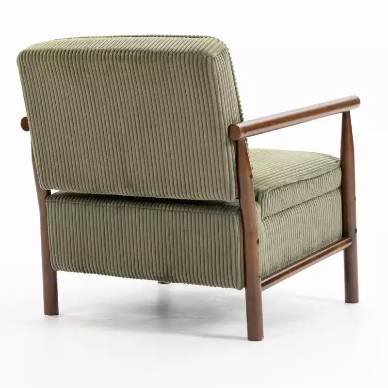 Fauteuil d'appoint rembourré Mid-Century Modern avec siège de rangement et oreiller