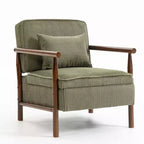 Fauteuil d'appoint rembourré Mid-Century Modern avec siège de rangement et oreiller