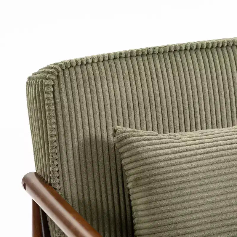 Fauteuil d'appoint rembourré Mid-Century Modern avec siège de rangement et oreiller