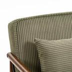 Fauteuil d'appoint rembourré Mid-Century Modern avec siège de rangement et oreiller