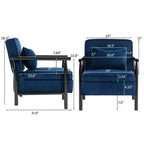 Fauteuil d'appoint rembourré Mid-Century Modern avec siège de rangement et oreiller