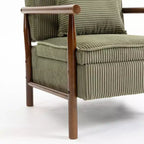 Fauteuil d'appoint rembourré Mid-Century Modern avec siège de rangement et oreiller