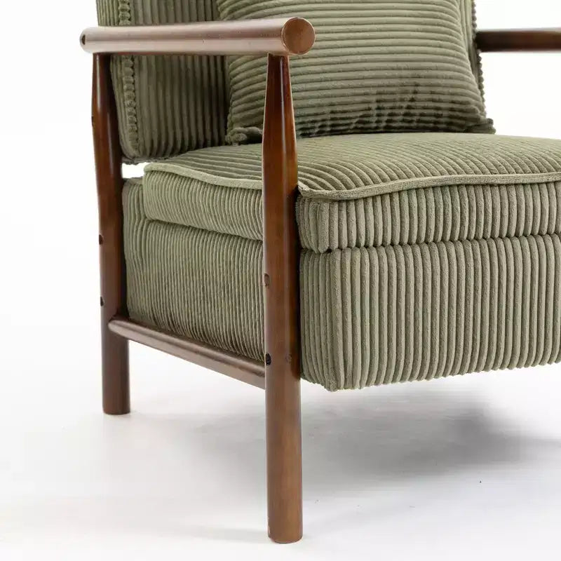 Fauteuil d'appoint rembourré Mid-Century Modern avec siège de rangement et oreiller