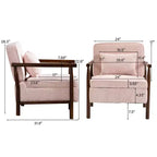 Fauteuil d'appoint rembourré Mid-Century Modern avec siège de rangement et oreiller