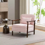 Fauteuil d'appoint rembourré Mid-Century Modern avec siège de rangement et oreiller