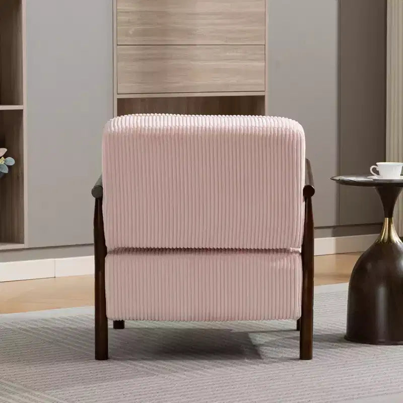 Fauteuil d'appoint rembourré Mid-Century Modern avec siège de rangement et oreiller