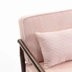 Fauteuil d'appoint rembourré Mid-Century Modern avec siège de rangement et oreiller
