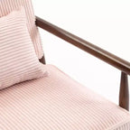 Fauteuil d'appoint rembourré Mid-Century Modern avec siège de rangement et oreiller
