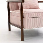Fauteuil d'appoint rembourré Mid-Century Modern avec siège de rangement et oreiller