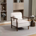 Fauteuil d'appoint rembourré Mid-Century Modern avec siège de rangement et oreiller