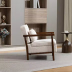Fauteuil d'appoint rembourré Mid-Century Modern avec siège de rangement et oreiller