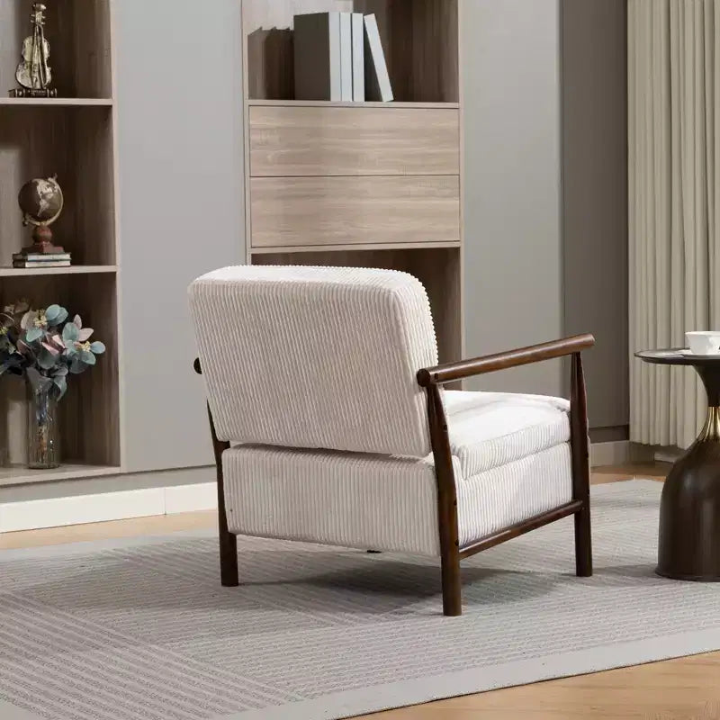 Fauteuil d'appoint rembourré Mid-Century Modern avec siège de rangement et oreiller