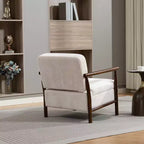Fauteuil d'appoint rembourré Mid-Century Modern avec siège de rangement et oreiller
