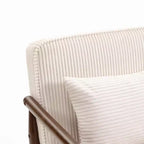Fauteuil d'appoint rembourré Mid-Century Modern avec siège de rangement et oreiller