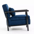 Fauteuil d'appoint rembourré Mid-Century Modern avec siège de rangement et oreiller