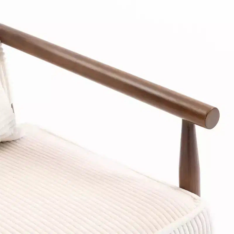 Fauteuil d'appoint rembourré Mid-Century Modern avec siège de rangement et oreiller