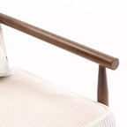 Fauteuil d'appoint rembourré Mid-Century Modern avec siège de rangement et oreiller