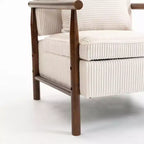Fauteuil d'appoint rembourré Mid-Century Modern avec siège de rangement et oreiller