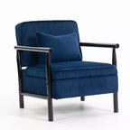 Fauteuil d'appoint rembourré Mid-Century Modern avec siège de rangement et oreiller