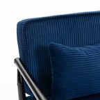 Fauteuil d'appoint rembourré Mid-Century Modern avec siège de rangement et oreiller