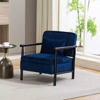 GDFStudio Joule Mid-Century Modern Upholstered Accent Chair with Storage Seat and Pillow