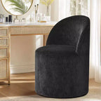 Fauteuil d'appoint pivotant en chenille moderne avec roulettes, fauteuil de salon roulant sans accoudoirs pour le salon, la chambre ou le bureau à domicile