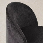Fauteuil d'appoint pivotant en chenille moderne avec roulettes, fauteuil de salon roulant sans accoudoirs pour le salon, la chambre ou le bureau à domicile