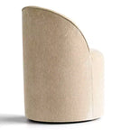 Fauteuil d'appoint pivotant en chenille moderne avec roulettes, fauteuil de salon roulant sans accoudoirs pour le salon, la chambre ou le bureau à domicile